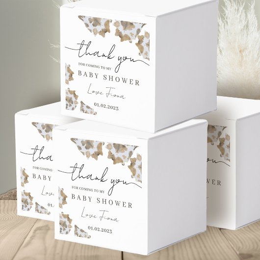 Een kleine cowboy is onderweg bedankdoosjes