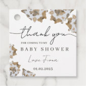 Een kleine cowboy is onderweg bedankjes labels (Voorkant)