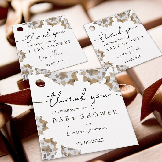 Een kleine cowboy is onderweg bedankjes labels