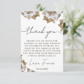 Een kleine cowboy is onderweg bedankkaart (Staand voorkant)