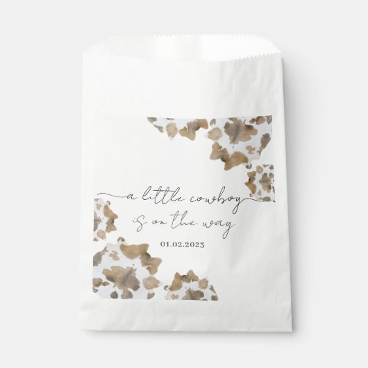 Een kleine cowboy is onderweg bedankzakje (Voorkant)