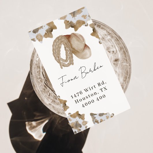 Een kleine cowboy is onderweg etiket