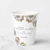 Een kleine cowboy is onderweg papieren bekers (Voorkant)