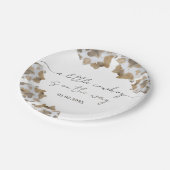 Een kleine cowboy is onderweg papieren bordje (Gekanteld)