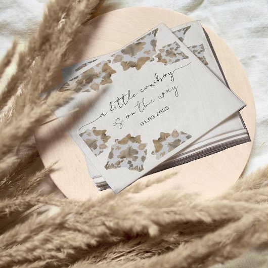 Een kleine cowboy is onderweg servet