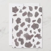 Een kleine cowboy is onderweg uitnodiging blauw (Achterkant)