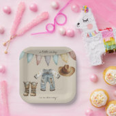 Een kleine cowboy is op de Way Paper Bord (Feest)