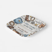 Een kleine cowboy is op de weg Baby shower papier  Papieren Bordje (Gebogen)