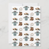 Een kleine cowboy is op komst Jongens babyshower Kaart (Achterkant)