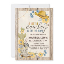 Een Kleine Cowboy Is Op Weg Bleu Geel Western