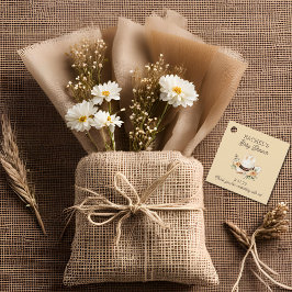 Een kleine cowboy is op weg naar Western Baby show Bedankjes Labels