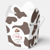 Een kleine Cowboy Koe Boy Rodeo Western Baby showe Bedankdoosjes (Geopend)