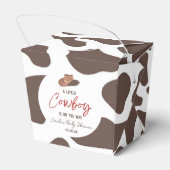 Een kleine Cowboy Koe Boy Rodeo Western Baby showe Bedankdoosjes (Achterkant)