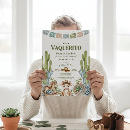 een kleine cowboy komt eraan rodeo baby shower kaart