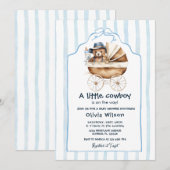 Een kleine cowboy met Baby shower Kaart (Voorkant / Achterkant)