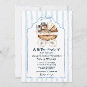 Een kleine cowboy met Baby shower Kaart