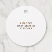 Een kleine cowboy POP! Baby Shower Bedankjes Labels (Achterkant)