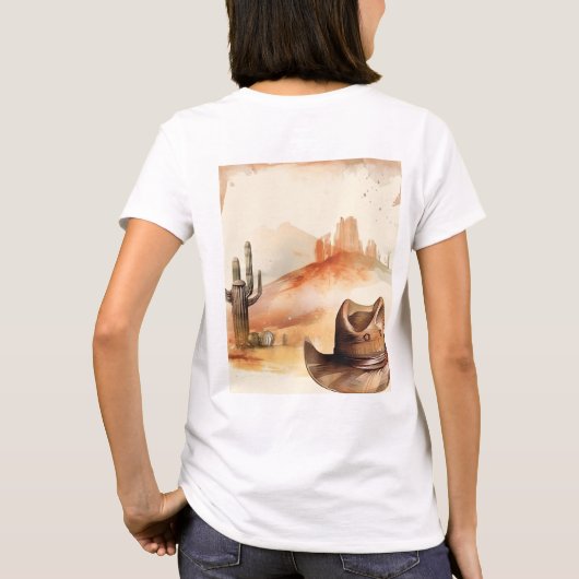 Een kleine Cowboy Rustic Wild West Boy Mama om te  T-shirt (Achterkant)