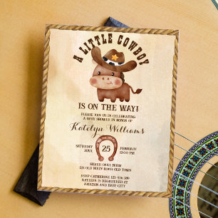 Een kleine cowboy schattig baby baby shower