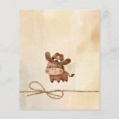 Een kleine cowboy schattig baby baby shower (Achterkant)