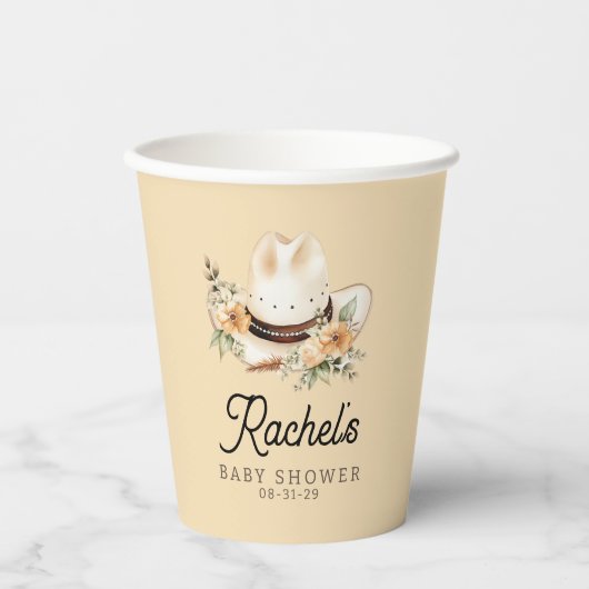 Een kleine cowboy Western baby boy Baby shower Papieren Bekers (Voorkant)