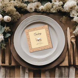 Een kleine cowboy Western baby boy Baby shower Servet