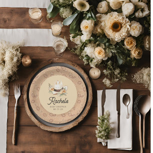 Een kleine cowboy Western Baby papier Borden Papieren Bordje