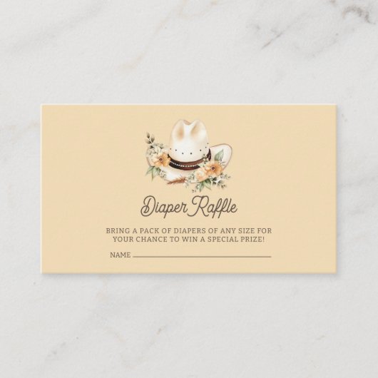 Een kleine cowboy Western Baby shower Informatiekaartje (Voorkant)