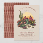 Een kleine cowboy Western Baby shower Kaart (Voorkant / Achterkant)