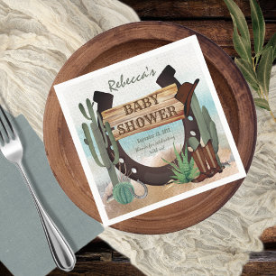 Een kleine Cowboy Western Baby shower Napkins Servet