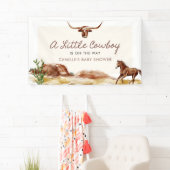 Een kleine cowboy western baby shower spandoek (Insitu)