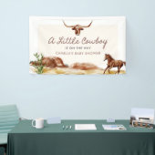 Een kleine cowboy western baby shower spandoek (Beurs)