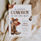 Een kleine cowboy Western Baby shower uitnodiging