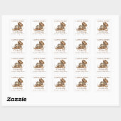 Een kleine cowboy western Boy baby shower Vierkante Sticker (Vel)