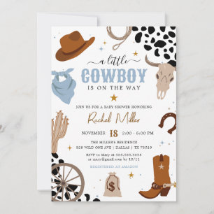Een kleine Cowboy Western Wild West Baby Boy Showe Kaart