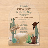 Een kleine Cowboy Westerne Baby shower uitnodiging (Voorkant)