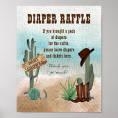 Een kleine cowboy Westerne doucheluier Raffle Poster (Voorkant)