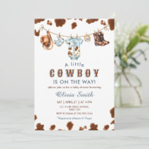 Een kleine cowboy Westerne waslijn Baby shower