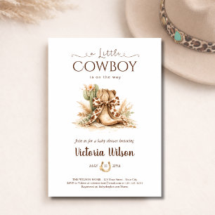 Een Kleine Cowboy Wild West Baby Shower Kaart