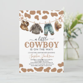 Een kleine Cowboy Wild West Brown Cowboy Baby show Kaart
