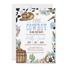 Een Kleine Cowboy Wilde Westerse Jongen Blauwe Bab