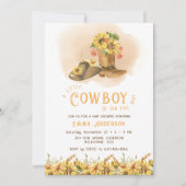 Een kleine cowboylaarzen Baby shower uitnodiging (Voorkant)