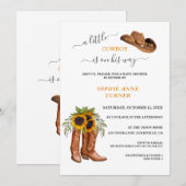 Een Kleine Cowboylaarzen Jongen Calligraphy Baby S Kaart (Voorkant / Achterkant)