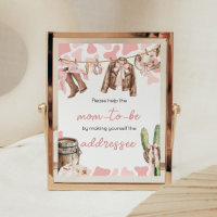 Een kleine Cowgirl Baby shower Envelope Station