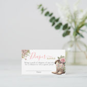 Een kleine Cowgirl Baby shower Girl Raffle Kaart (Staand voorkant)