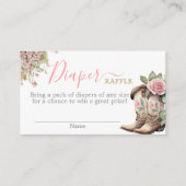 Een kleine Cowgirl Baby shower Girl Raffle Kaart (Voorkant)