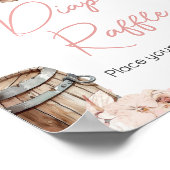 Een kleine Cowgirl Baby shower Luier Raffle Poster (Hoek)