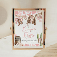 Een kleine Cowgirl Baby shower Luier Raffle