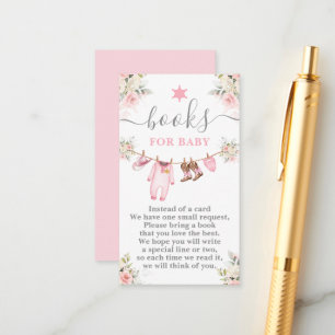 Een kleine Cowgirl Baby Shower Meisje Boeken voor Informatiekaartje