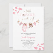 Een kleine Cowgirl Baby shower Meisje Kaart (Voorkant)